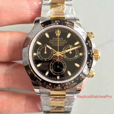 Highest Quality Swiss Rolex Daytona Black Replica Daytona Watch - 2-Tone Black Ceramic Bezel